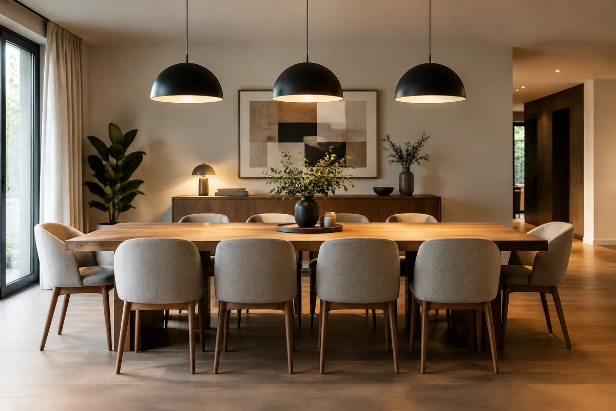 Comment choisir un éclairage pour une salle à manger avec une grande table ?